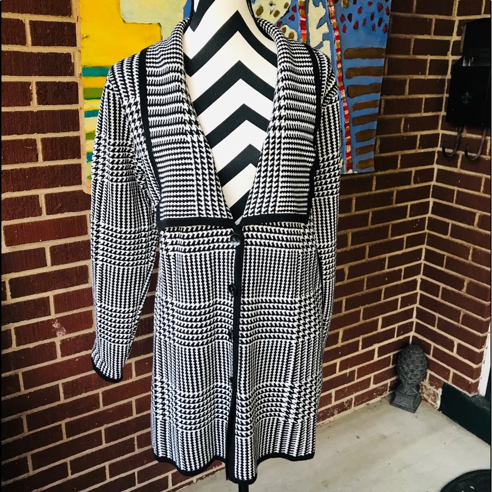 Fever Oversized Houndstooth Sweater Dress